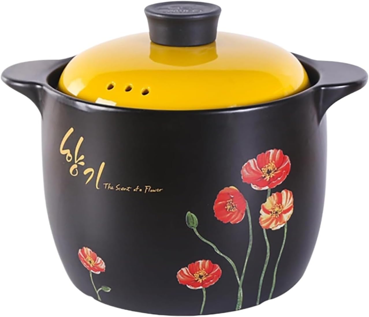 Ceramic Clay Pot for Cooking with Lid Chinese Stew Hot Pot Earthenware Pot for Cooking Rice Noodle and Porridge Milk Soup Casserole Nonstick Cookware for Home Restaurant(6.5l)