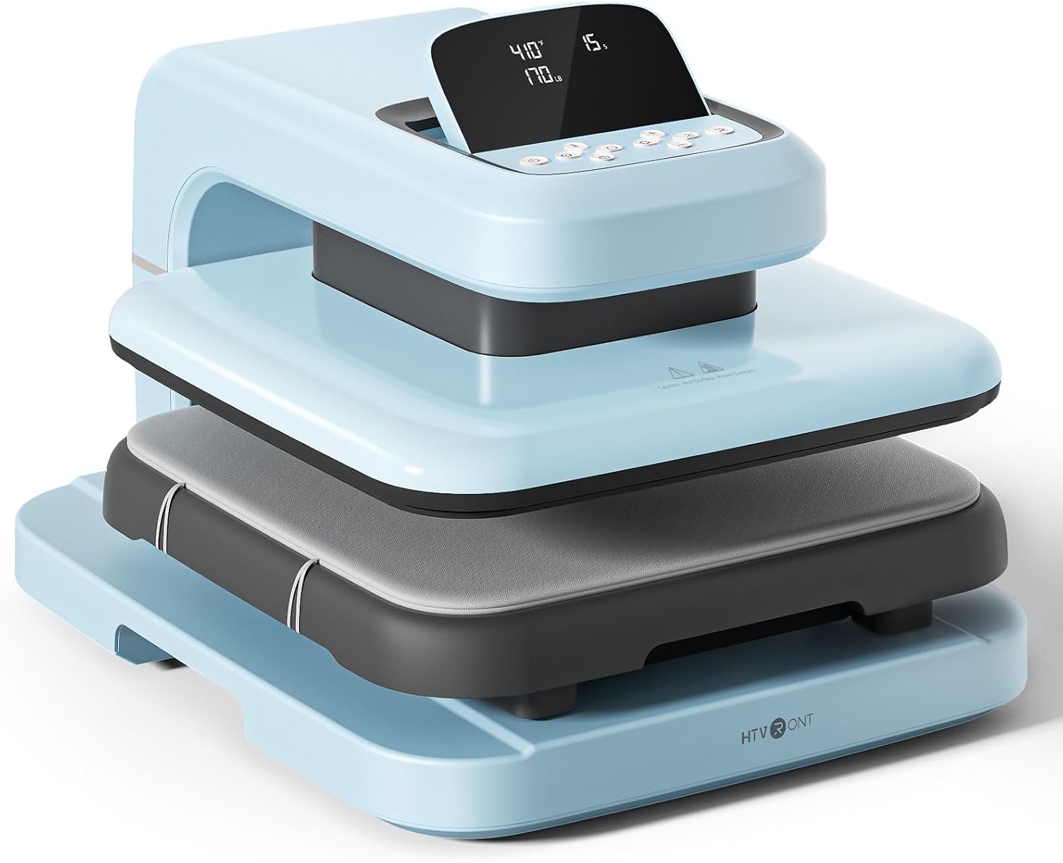 HTVRONT Auto Heat Press 2 - Heat Press Machine for T Shirts with Adjustable Pressure & Higher Heating Height, Heats Up Fast & Evenly Heat Press 15x15 for HTV, Sublimation, Heat Transfer Projects