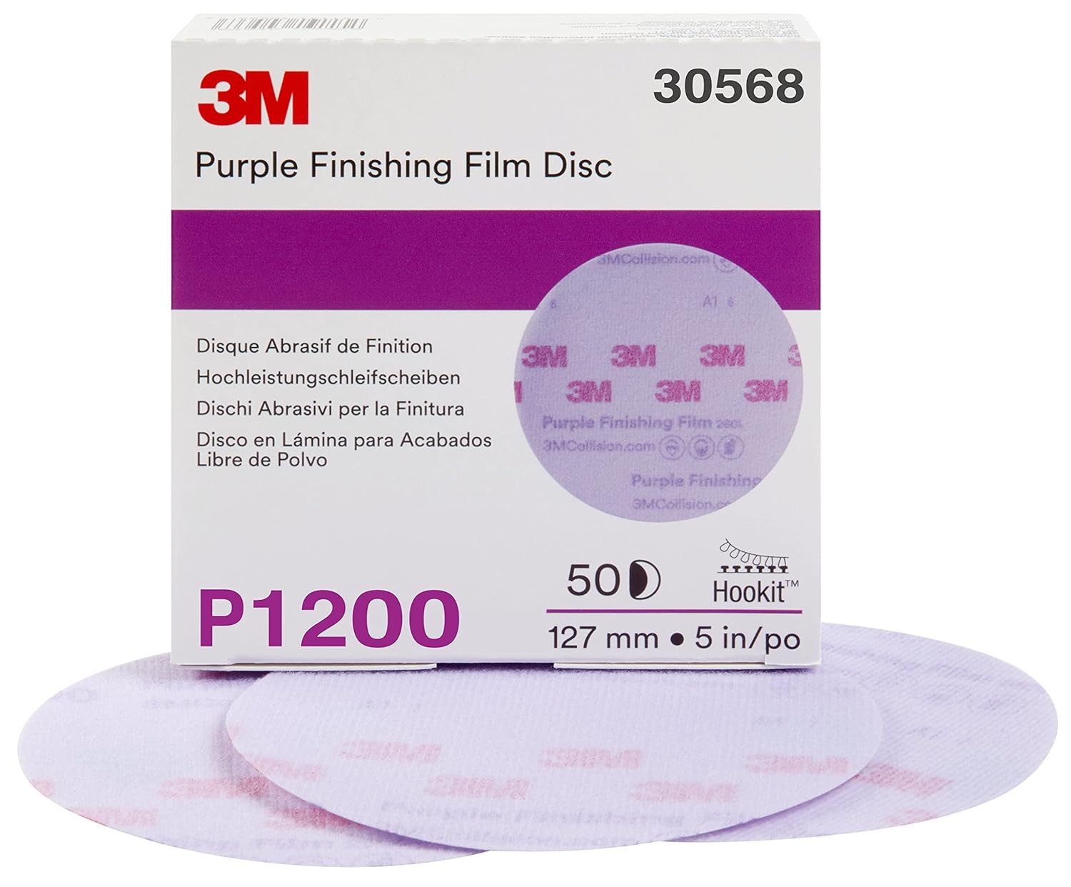3M 30771 Hookit Purple 6