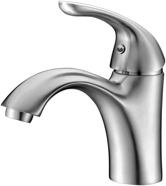 ANZZI Clavier Single Hole and Single Handle Bathroom Sink Faucet cUPC Polished Chrome Deck Mounted Bathroom Faucet Lavatory Faucet One Hole Installation (L-AZ011)