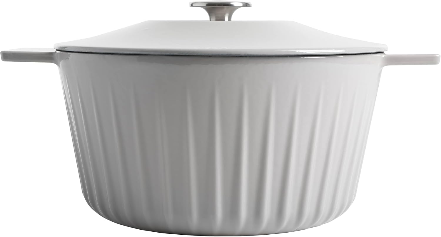 Martha Stewart 3.5-Quart Enameled Cast Iron Dutch Oven Braiser - Martha Blue
