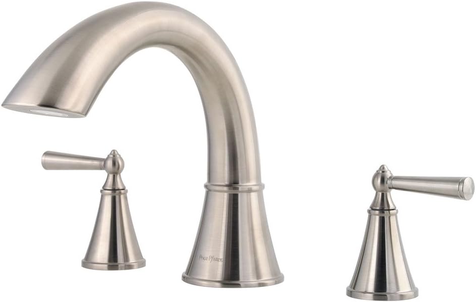 Pfister Saxton 2-Handle Roman Tub Trim, Brushed Nickel (RT65GLK)