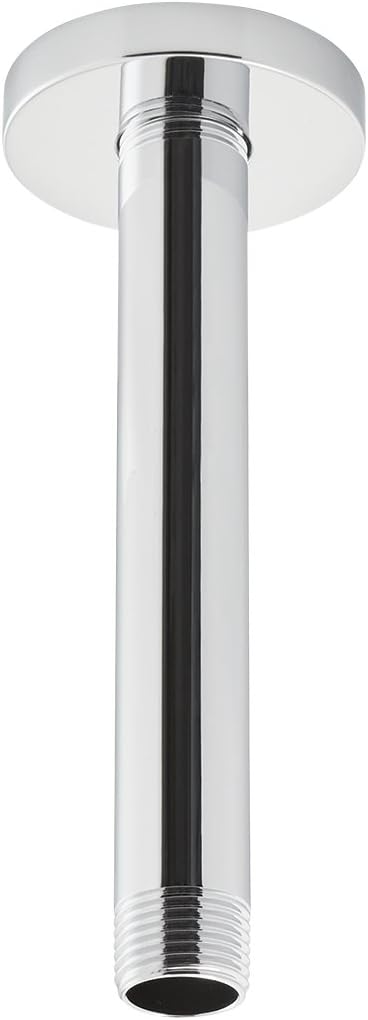 Speakman S-2580 6-Inch Polished Chrome Round Ceiling-Mounted Rain Shower Arm & Flange