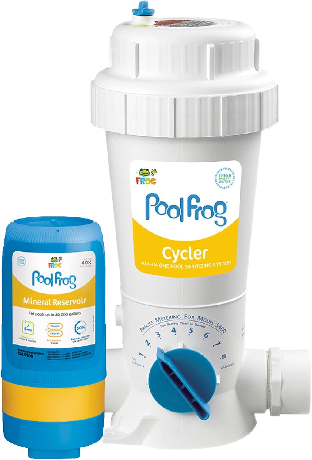 FROG Pool FROG Model 5400 Cycler - All-in-One Sanitizing System and Mineral Reservoir for Pools Up to 40,000 Gallons - Sanitizer Equipment for Easy Pool Maintenance & Water Care