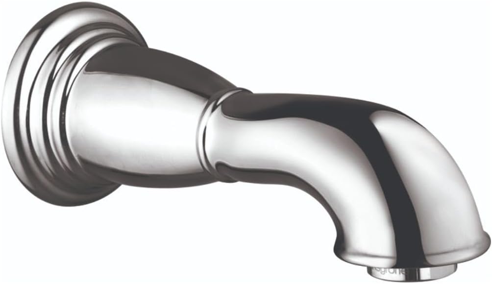 hansgrohe Tub Spout Premium 3-inch Classic Tub Spout in chrome, 06088000