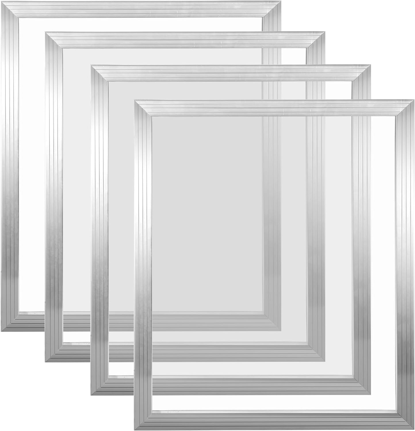 Caydo 4 Pieces 20 x 24 Inch Aluminum Silk Screen Printing Frames with 160 Mesh for Screen Printing