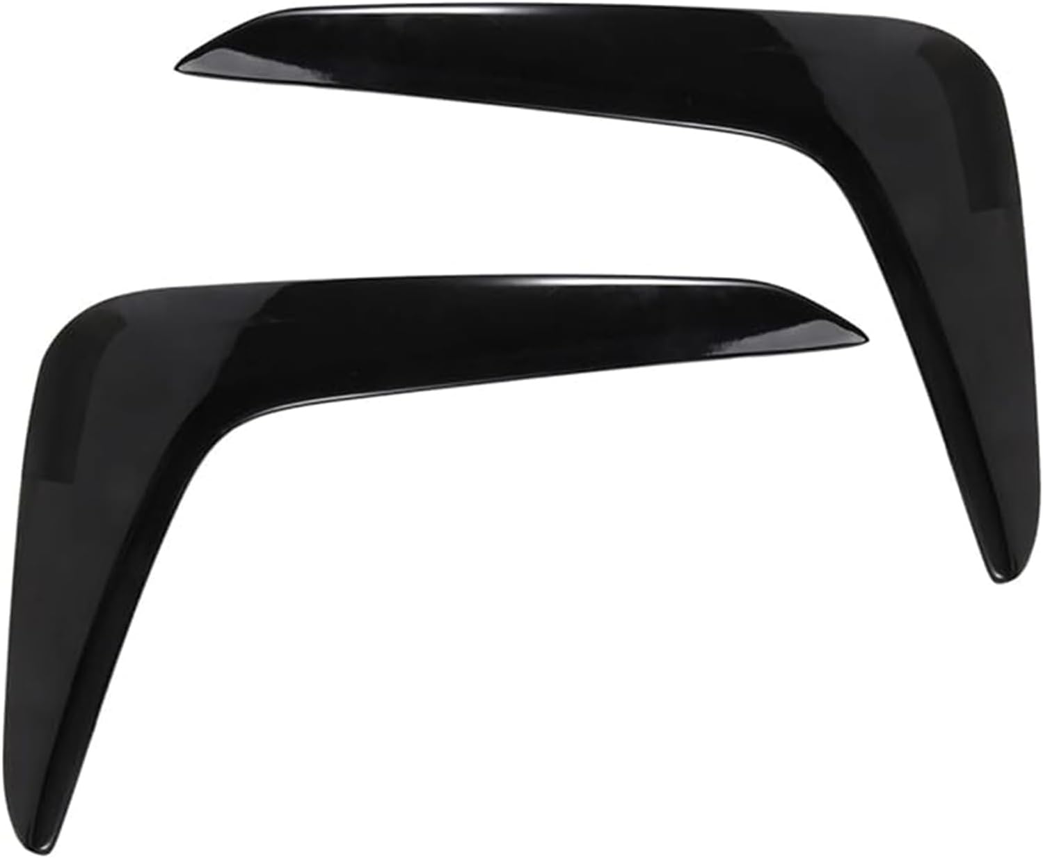 Automobile Accessories Glossy Black Front Bumper Splitter Spoiler Covers Trim Fog Lights Eyebrow Wind Knife Sticker for Polo-Plus 2019-2022 High Performance
