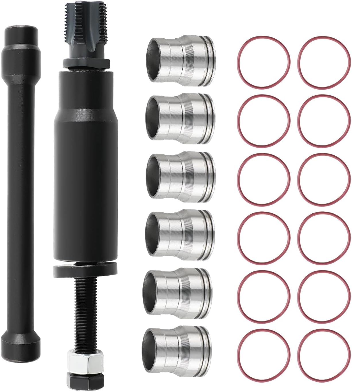 maXpeedingrods Injector Sleeve Cup Removal Installation Tool with Parts Kit for Caterpillar 3126 / 3216B for Cat C7 C9 with Style HUEI injectors