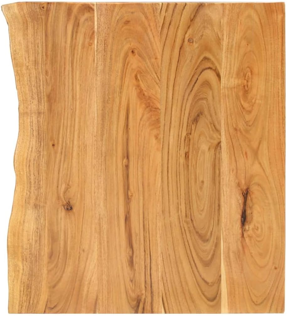 vidaXL Solid Wood Acacia Bathroom Vanity Top Worktop Washing Table Plate Floating Countertop Sink Console Wooden Home Interior 31.5