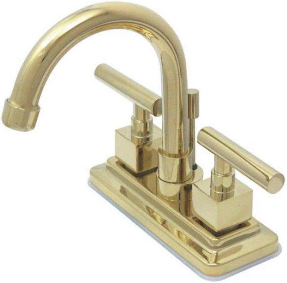 Claremont Double Handle Centerset Bathroom Faucet with Brass Pop-Up Drain Finish: Polished Brass