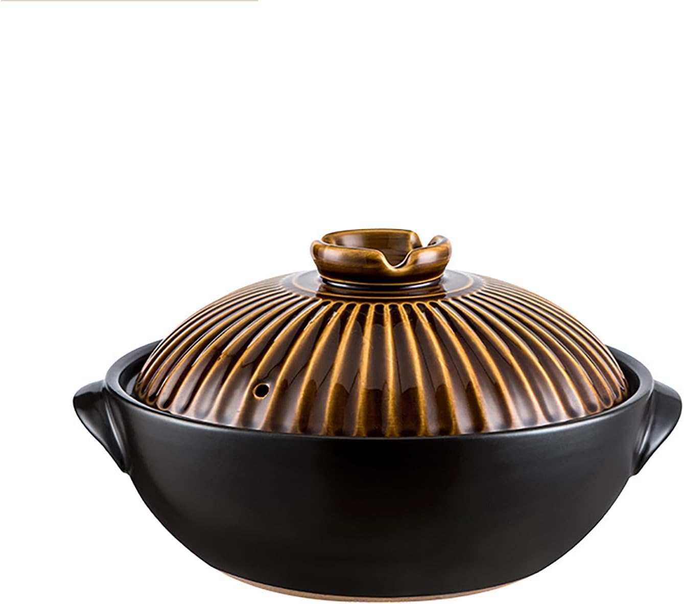 Japanese Donabe Ceramic Hot Pot Retro Heat Resistant Shallow Dutch Oven,Non-Stick Cookware Pot with Lid and Dual Handle for Cooking,Soup, Rice, Stew, Casserole, Noodle,Vintage Green,11in