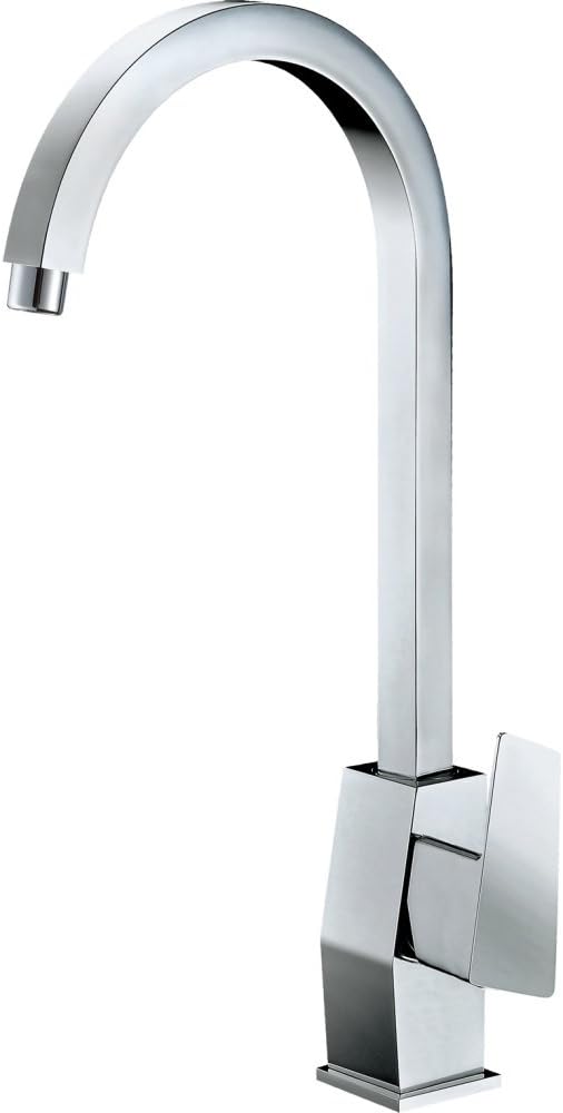 ALFI brand AB3470-PC Polished Chrome Gooseneck Single Hole Bathroom Faucet, 1.38