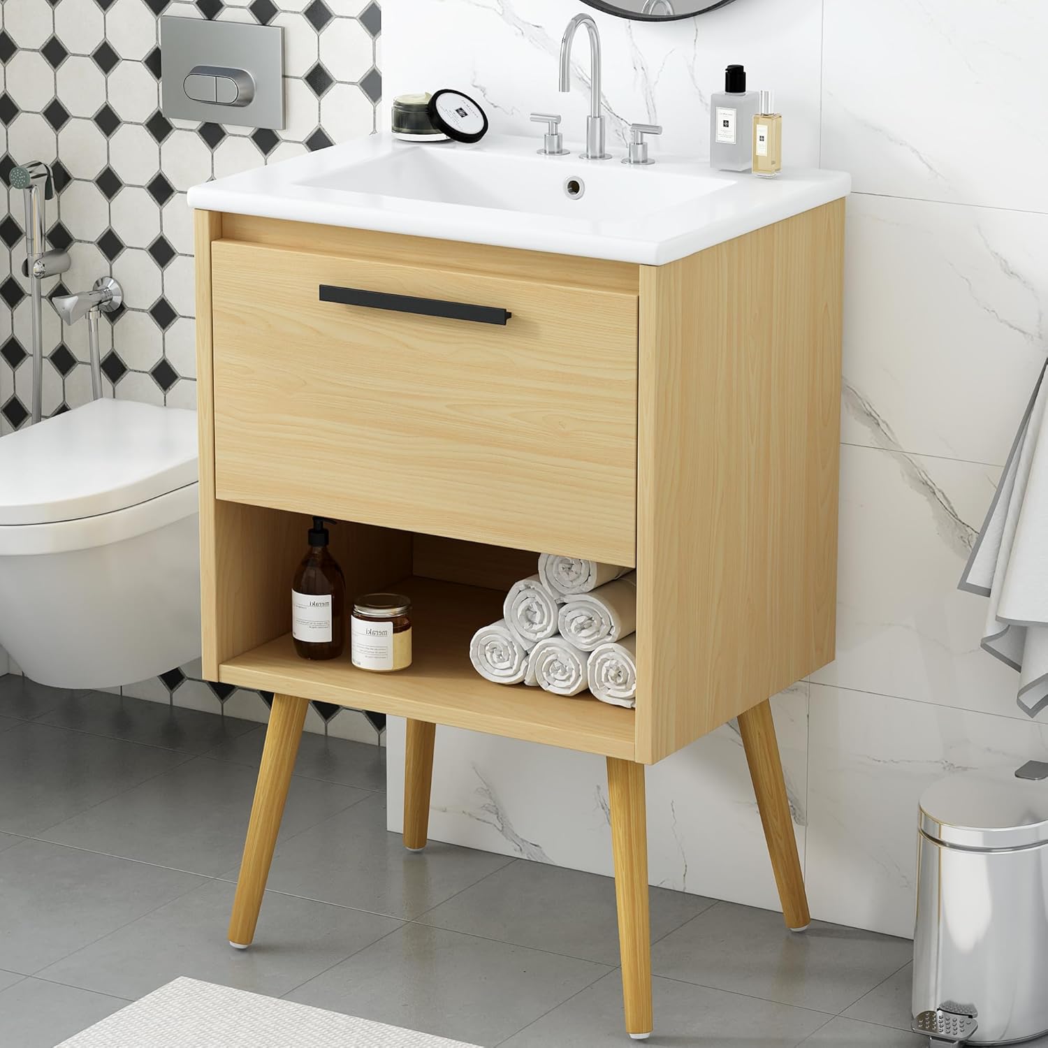 Bathroom Vanity with Sink Combo, 24