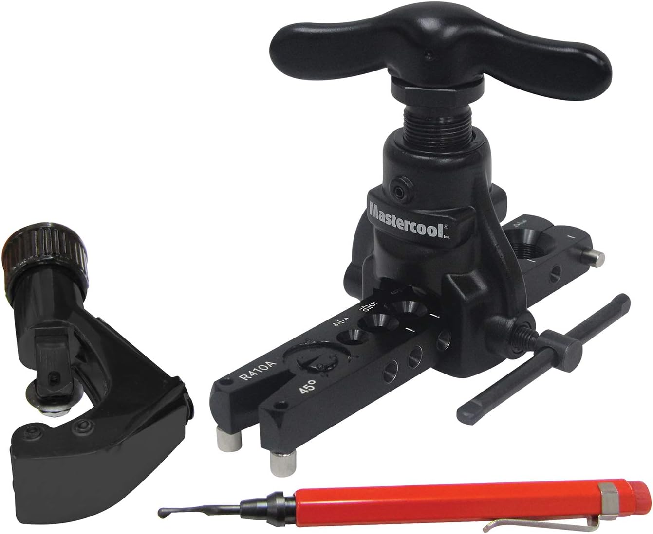 Mastercool 70058-A Eccentric Flaring Tool Kit – Includes Cutter, Reamer, and Tool – 1/4