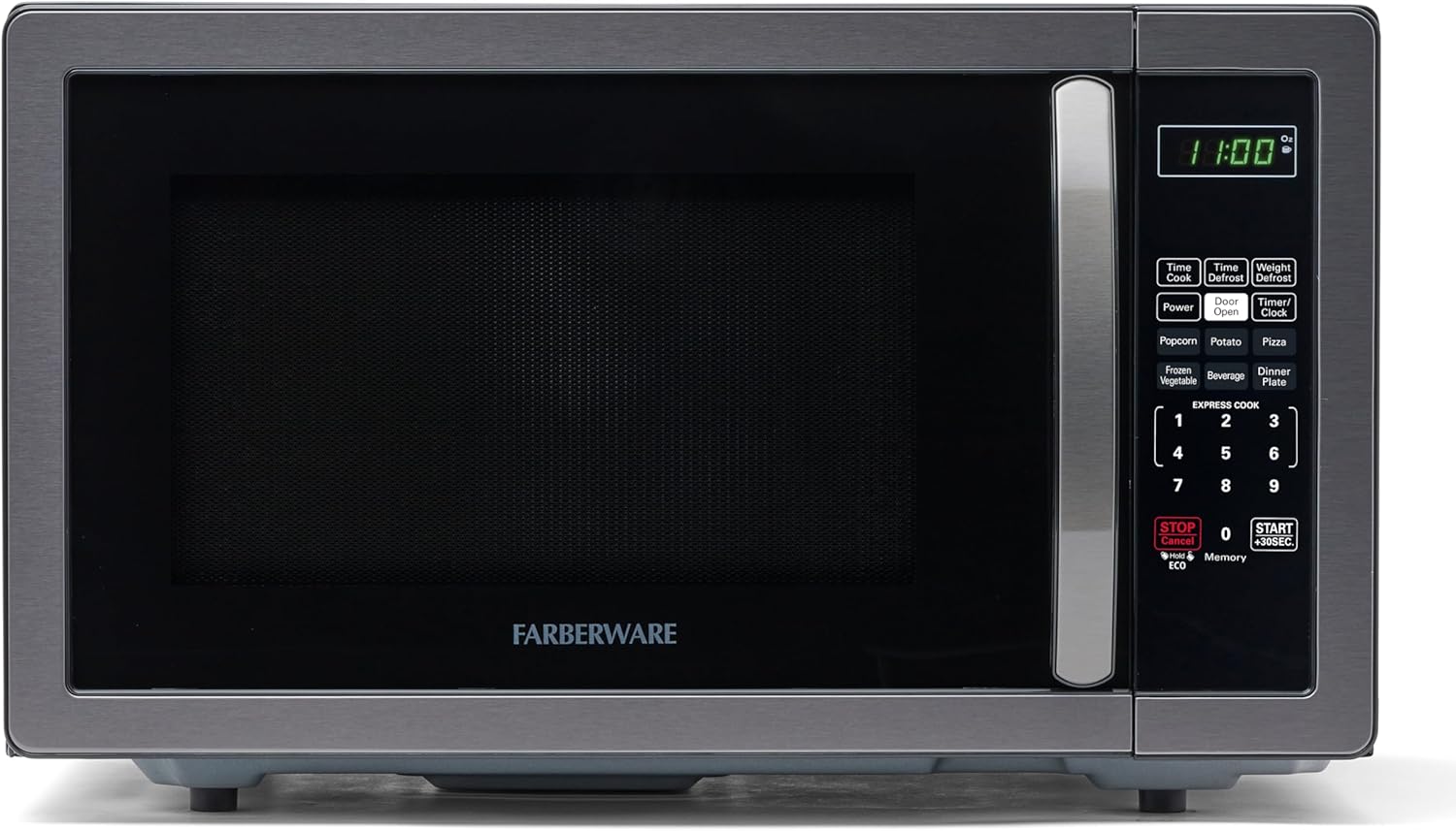 Farberware 1.1 Cu. Ft. Countertop Microwave Oven, White Platinum