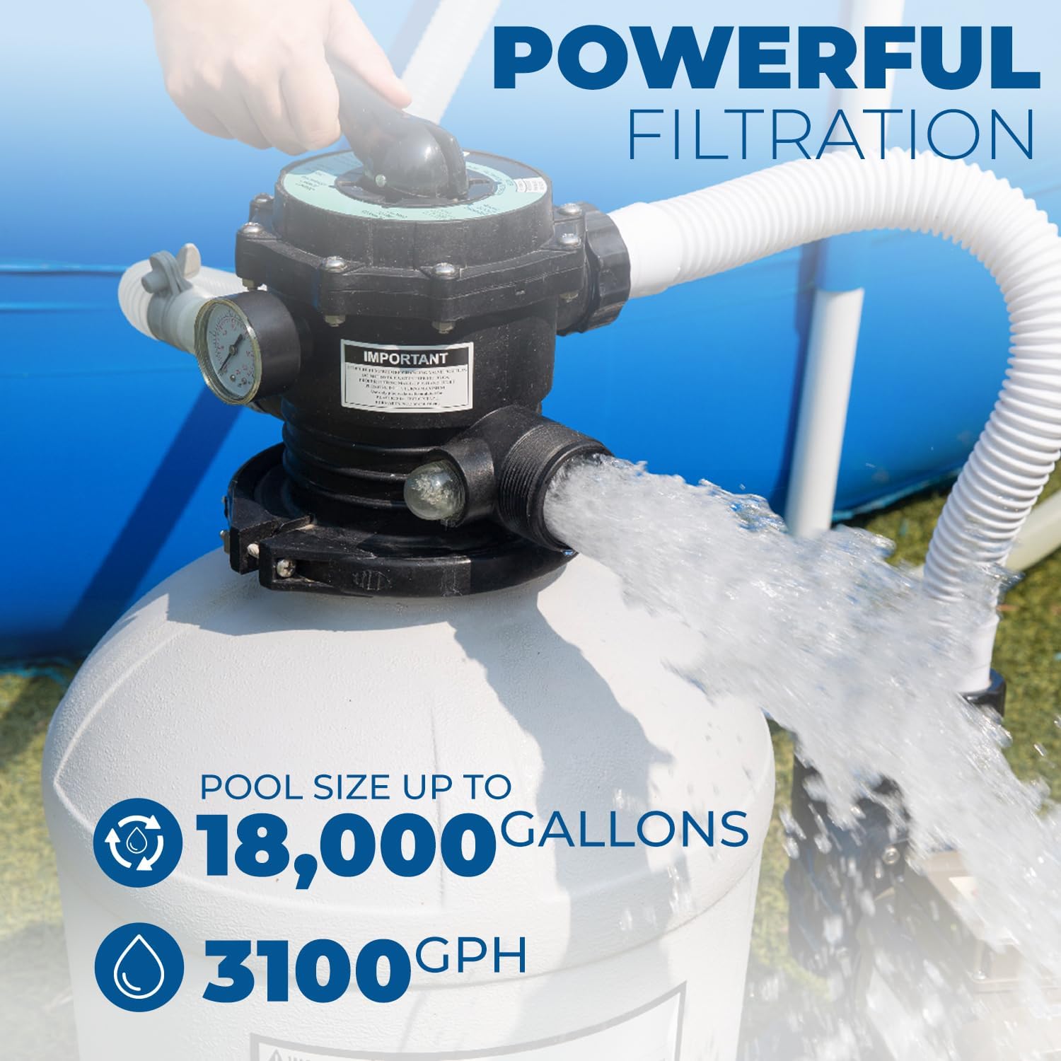 XtremepowerUS 3,100GPH Swimming Pool 16