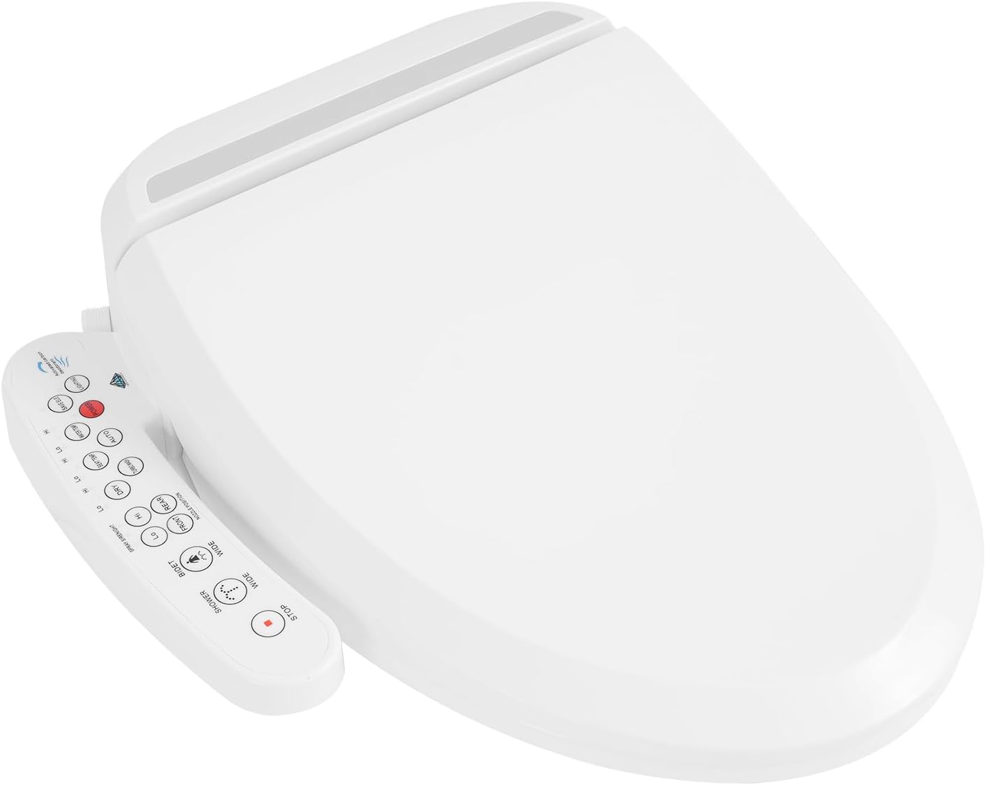 Electric Bidet Toilet Seat, Smart Heated Water Luxury Bidet Toilet Seat, Self Cleaning Nozzle, Tankless, Smart Touch Panel & Temperature Control, Electric Heated Bidet Seat with Self Cleaning Nozzle