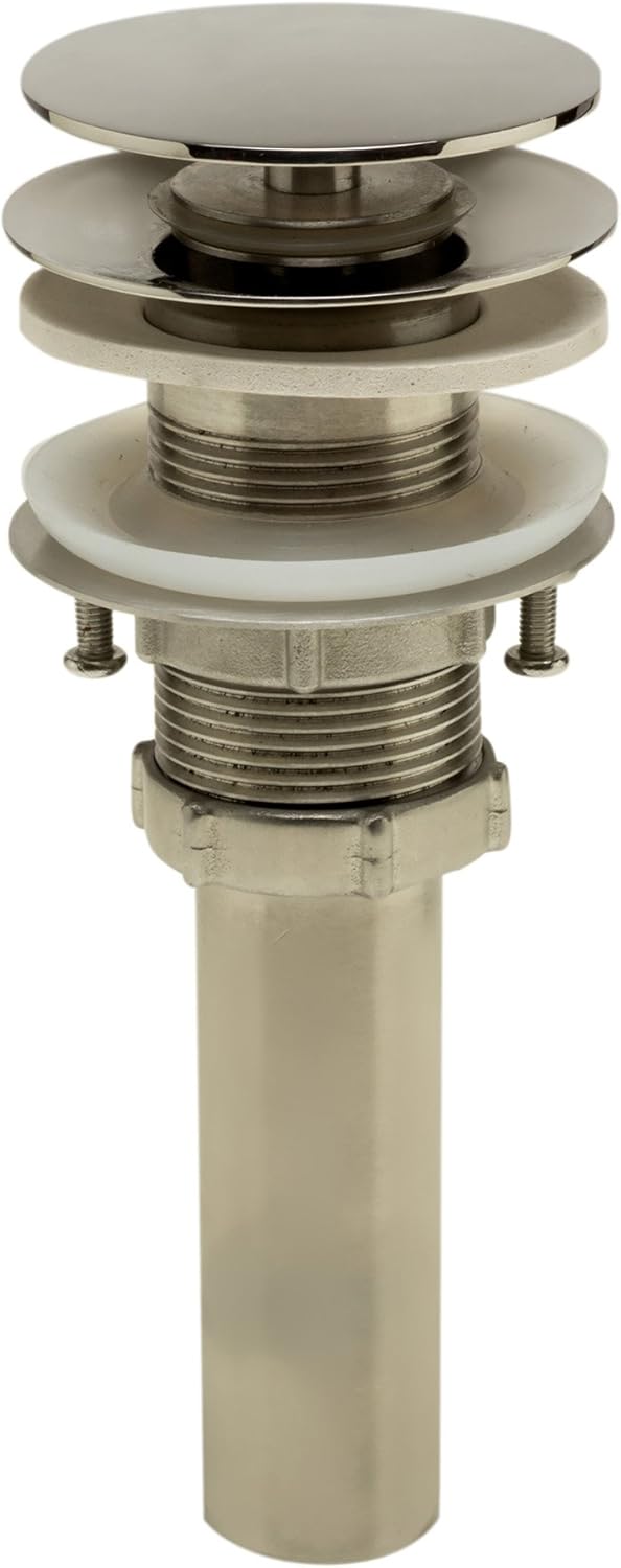 ALFI brand AB5009-BSS Popup Drain for Sink without Overflow, Brushed Stainless Steel