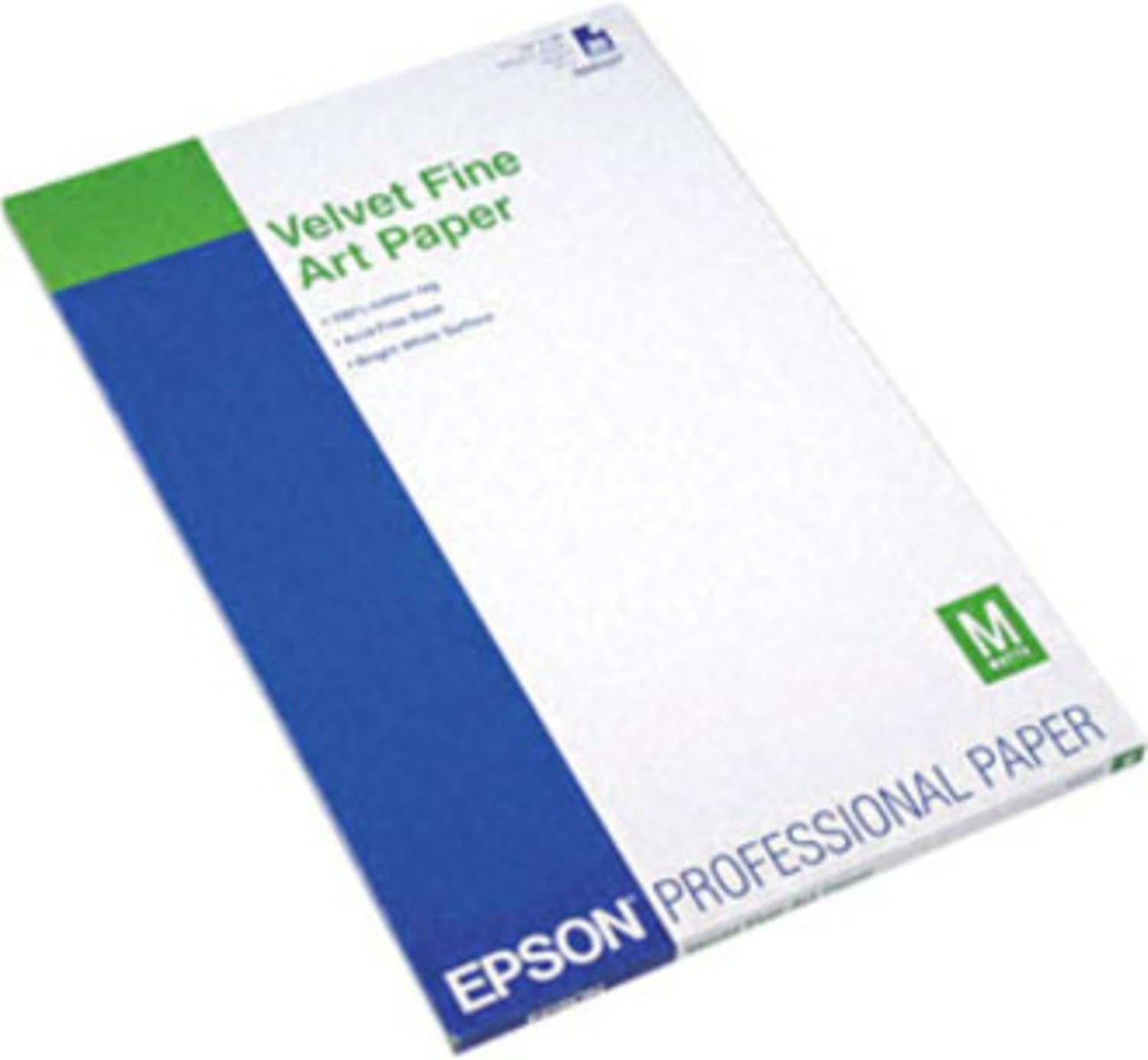 Epson S041637 Velvet Fine Art Paper, 13 x 19, White (Pack of 20 Sheets)