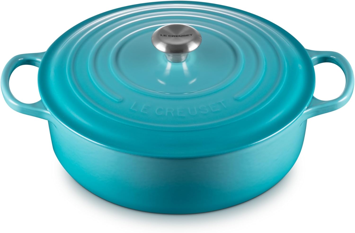 Le Creuset Enameled Cast Iron Signature Round Wide Dutch Oven, 6.75 qt., Oyster