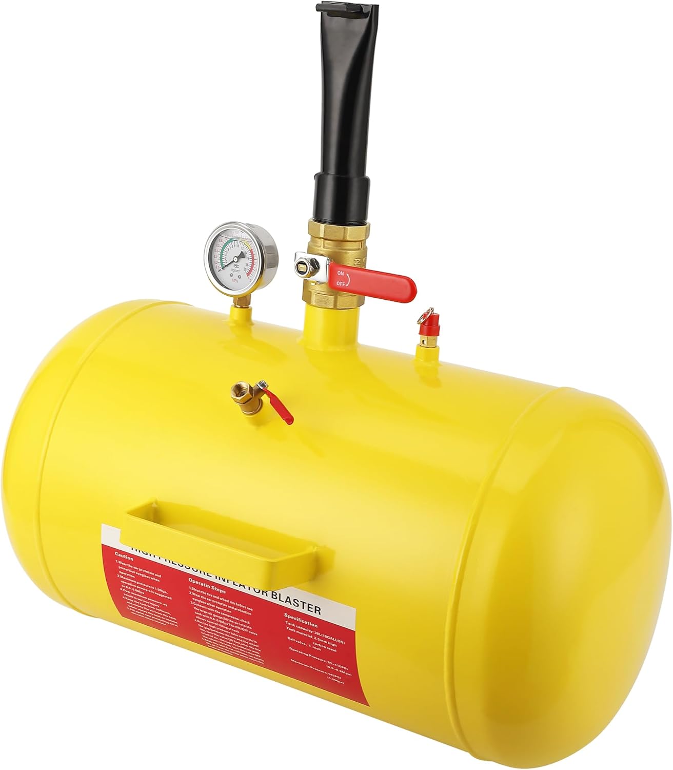 10 Gallon Tire Bead Seater Air Tank with Gauge, Heavy Duty Bead Blaster Tire Inflator for Car, Truck, ATV, Tractor, RV – Portable Air Bead Seater Tank for Fast Tire Inflation