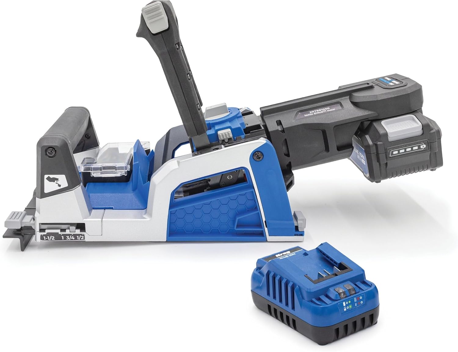 Kreg Rebel 20V Ionic Drive Pocket-Hole Joiner Kit - With 20V Blue Ion Charger & 2Ah Battery Pack - Precision Joinery Tool for Woodworking & Carpentry - Accessible Woodworking Tools - KPTBRB100A