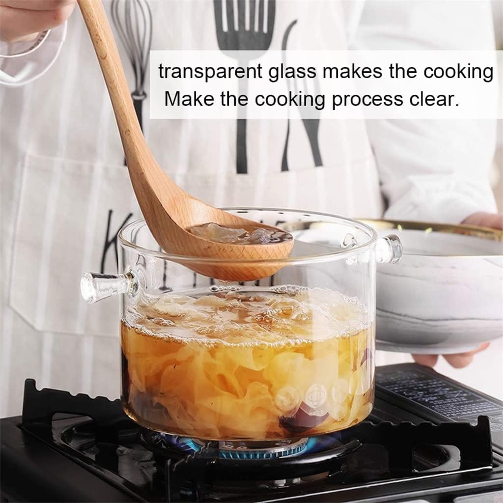 Household Transparent Glass Soup Pot Kitchen Heat-resistant Porridge Home Bowl Tools