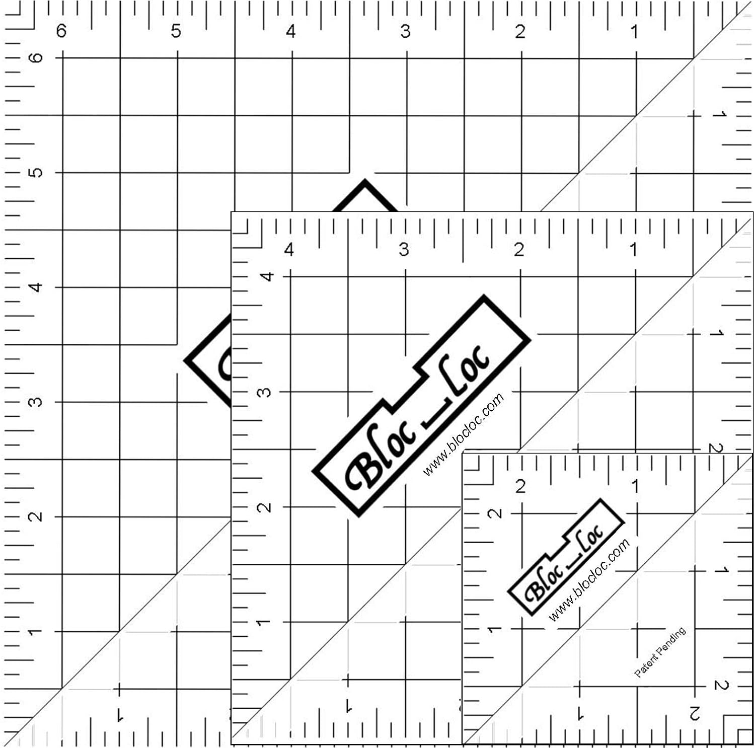 Bloc Loc Half-Square Triangle Quilting Set #2 Contains 2-1/2