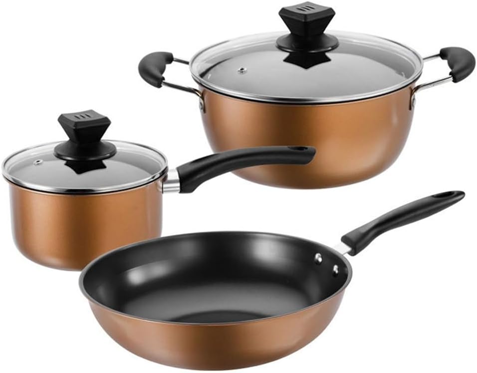 Home Kitchen Pot Set Three Rice Wok Soup Combination