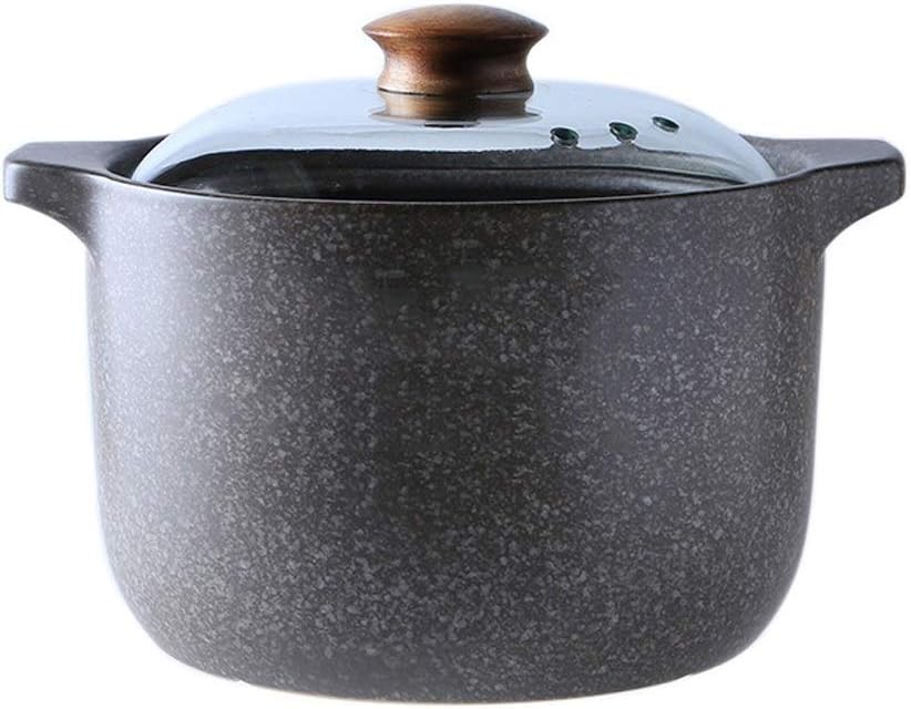 Maifan Stone Casserole Pot Soup Fire High Temperature Resistant Ceramic Pot Chinese New Year Annual Gift Ceramic Pot (Size : 3L)