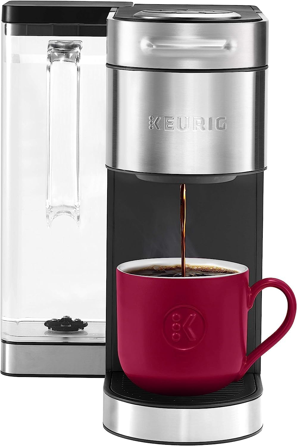 Keurig® K-Supreme Plus Single Serve K-Cup Pod Coffee Maker, MultiStream Technology, Black/Stainless Steel (Renewed)