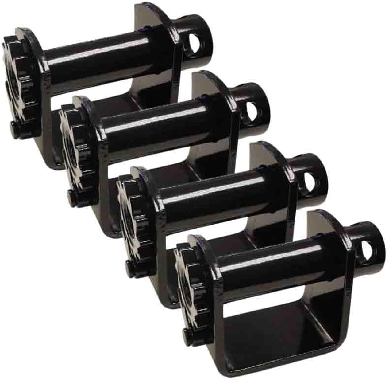Mytee Products (4 Pack Weld On Winch for Flatbed Truck Trailer | Heavy Duty Strap Binders Tie Down Cargo Standard Winch
