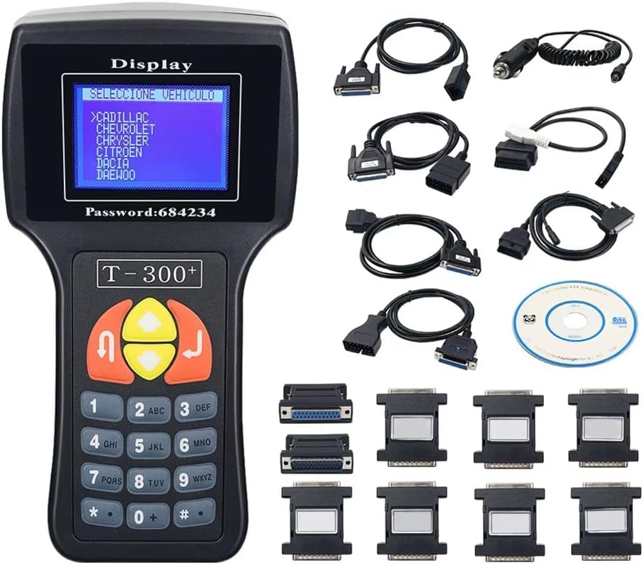 T300 Key Programmer T300 Auto V23.9 Car Key Maker T300 Code Programmer Key Matching Device English Version (Black)