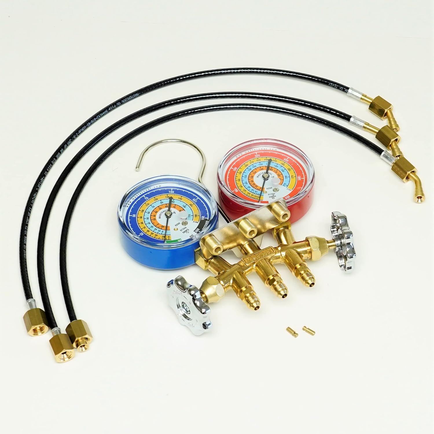 Mastercool 33518-TP Brass Charging Manifold with 18