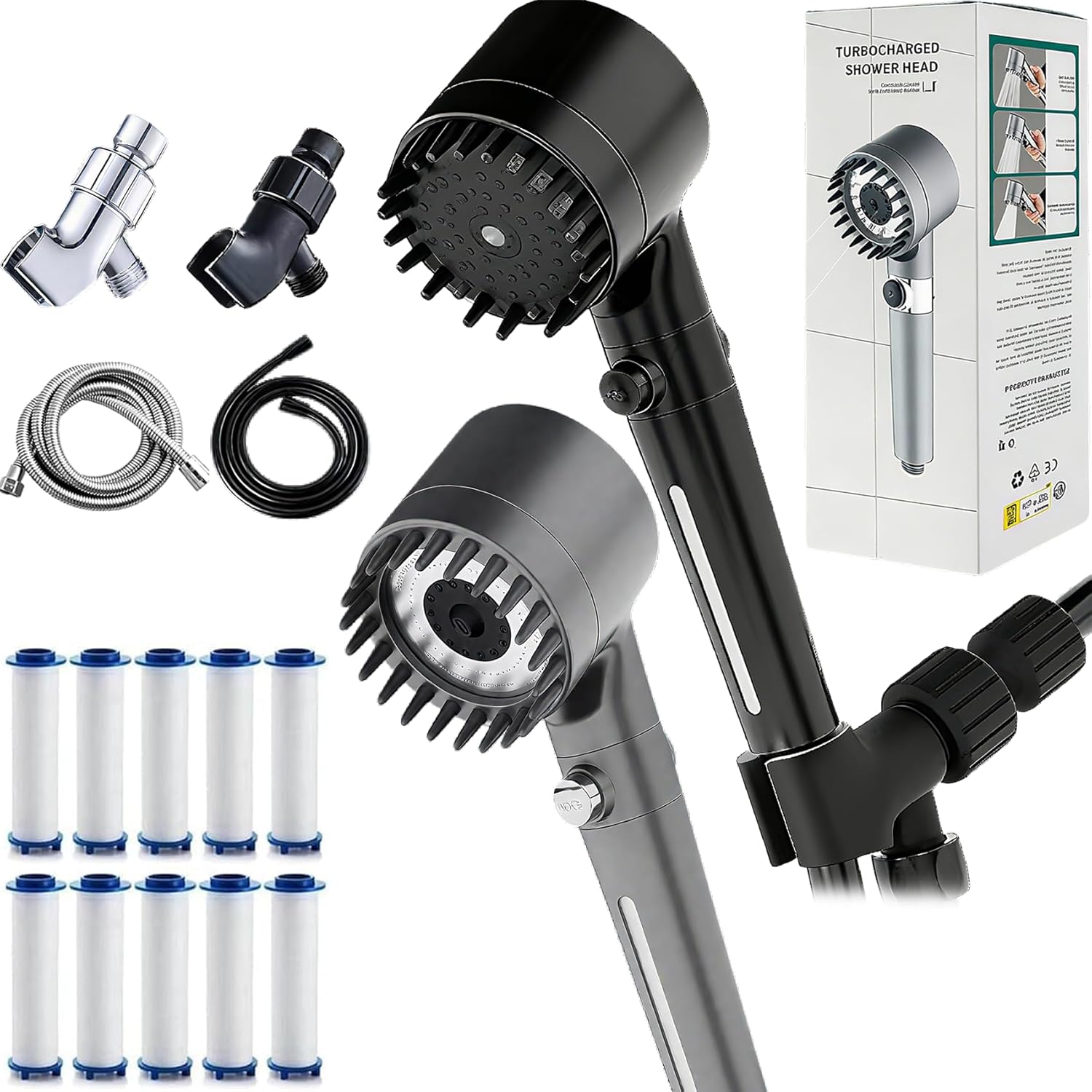 Ion Drops Shower Head, 2026 New Ion Drops Filtered Shower Head with 59
