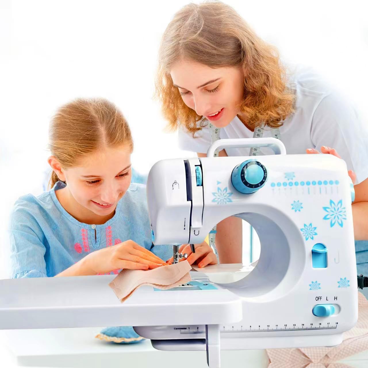 Sewing Machine for Beginners, Starter Sewing Machine For Adults, 505 New Upgraded Pro Starter Sewing Machines with Extension Table -7 Presser Feet, Foot Pedal