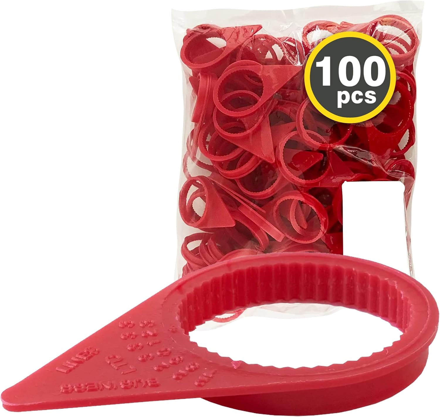 Checkpoint Checktorque Wheel Nut Indicator 33 mm Red – Visual Indicator for Fleets, Industrial Trucks, Vehicles, and Goods Transporters – Lug Nut Indicator Arrows Red 33 mm (Bag of 100 Pcs)