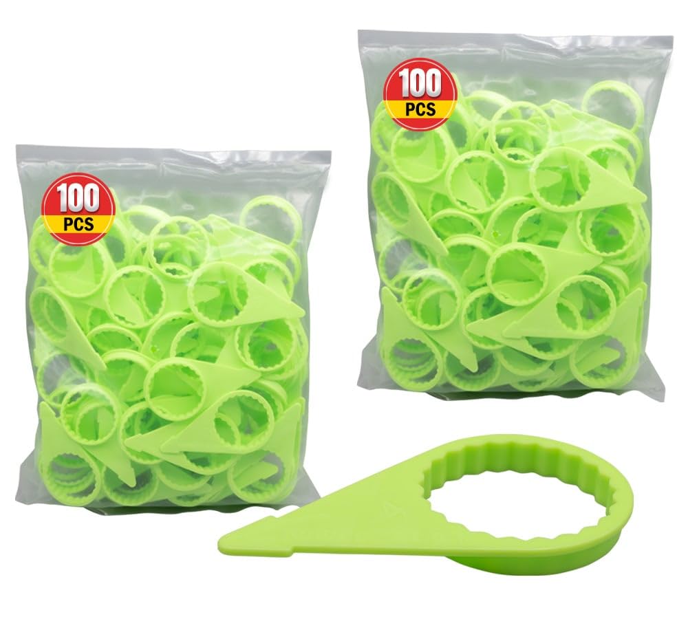 Mytee Products 200 Pcs Checkpoint Loose Wheel Lug Nut Indicator for 33MM Nuts - High Visibility Green 22mm Pointed Studs - Wheel Check Indicators for Commercial Trucks, Enclosed Trailers, Semi