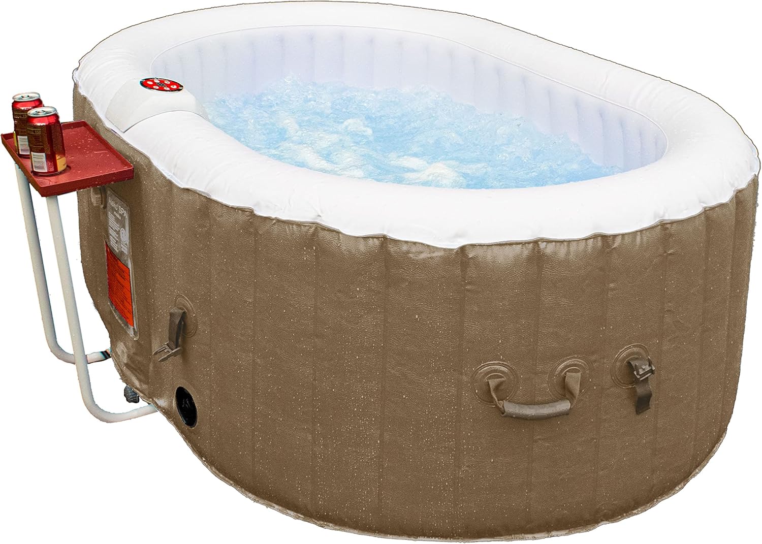 ALEKO Inflatable Hot Tub Spa | Personal High Powered Jetted Bubble | 265 Gallon | Black | HTISQ6GYBK