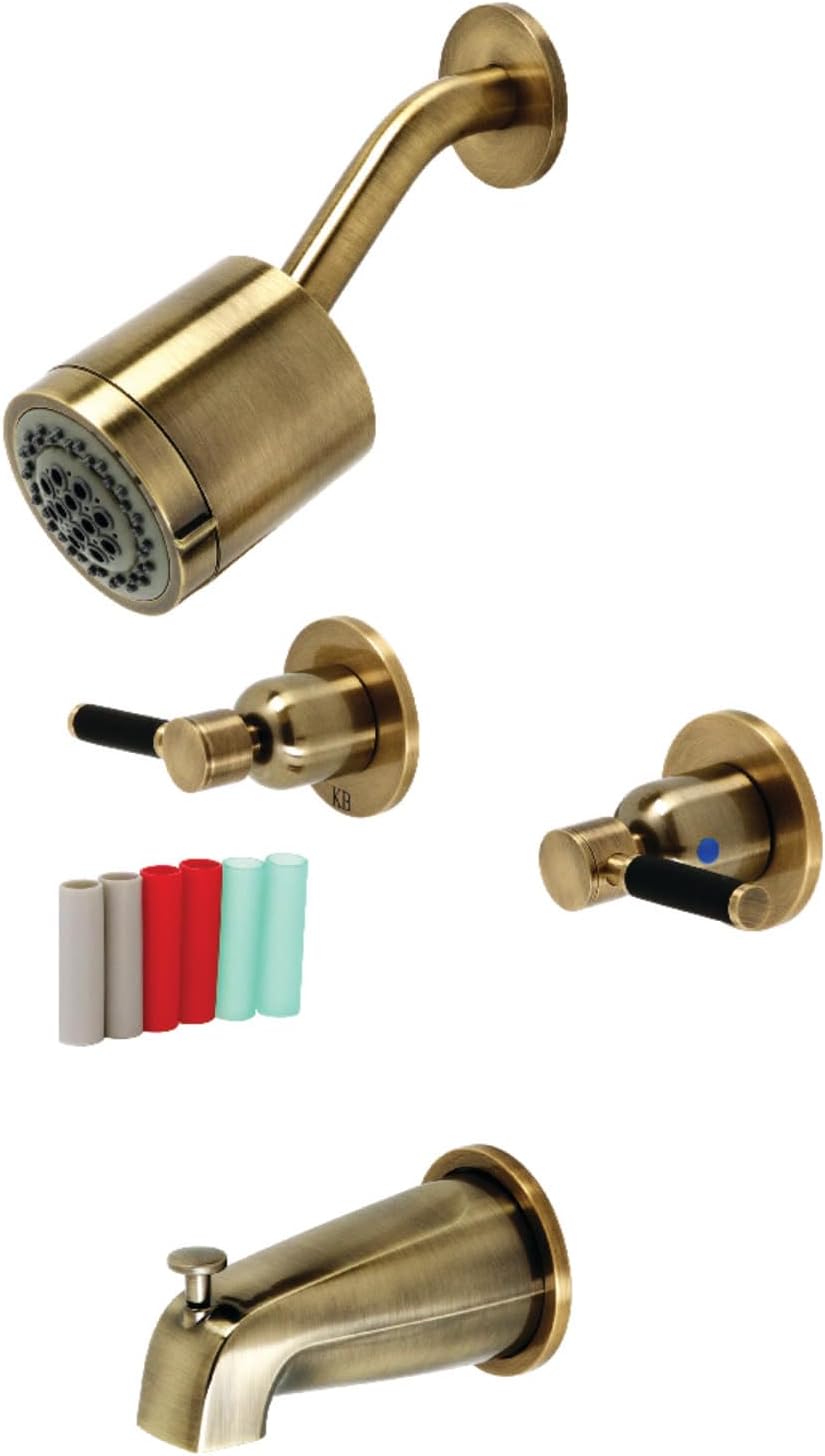 Kingston Brass KBX8141DKL Kaiser Tub and Shower Faucet, 7.13 x 14.13 x 5.5, Polished Chrome