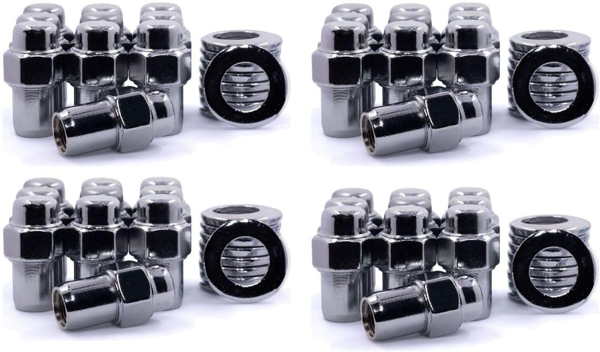 4 Set of - 10 Lug Nuts 7/16 Chrome Wheel Nut .75
