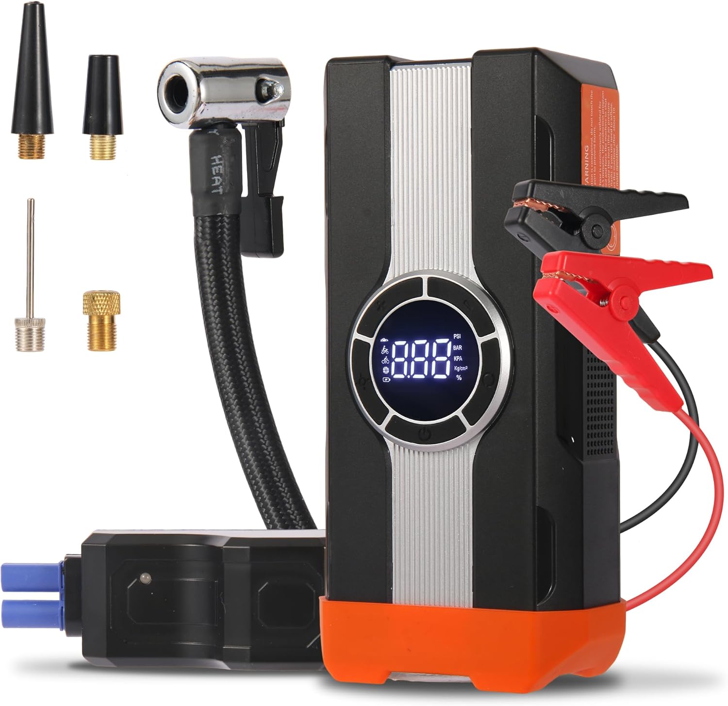 Portable Jump Starter with Air Compressor, 1000A 150PSI Car Battery Jump Starter, 12V Jump Box Car Battery Jumper Starter Portable with Tire Inflator, LED Lights (MOBE-C01)