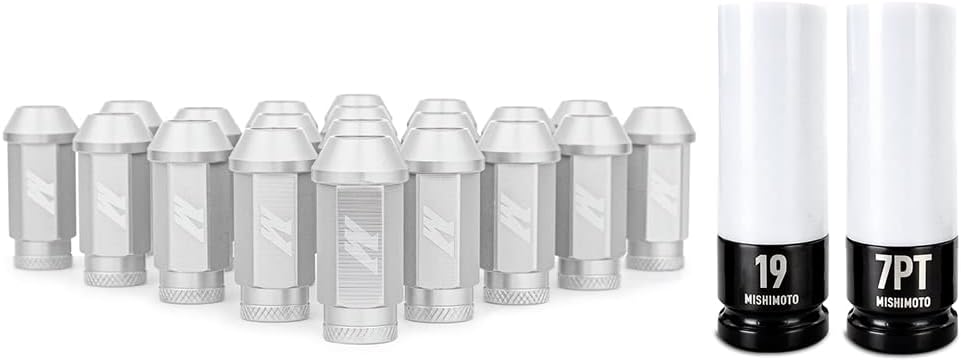Mishimoto Aluminum Locking Lug Nuts M12x1.25, 20pc Set, Silver
