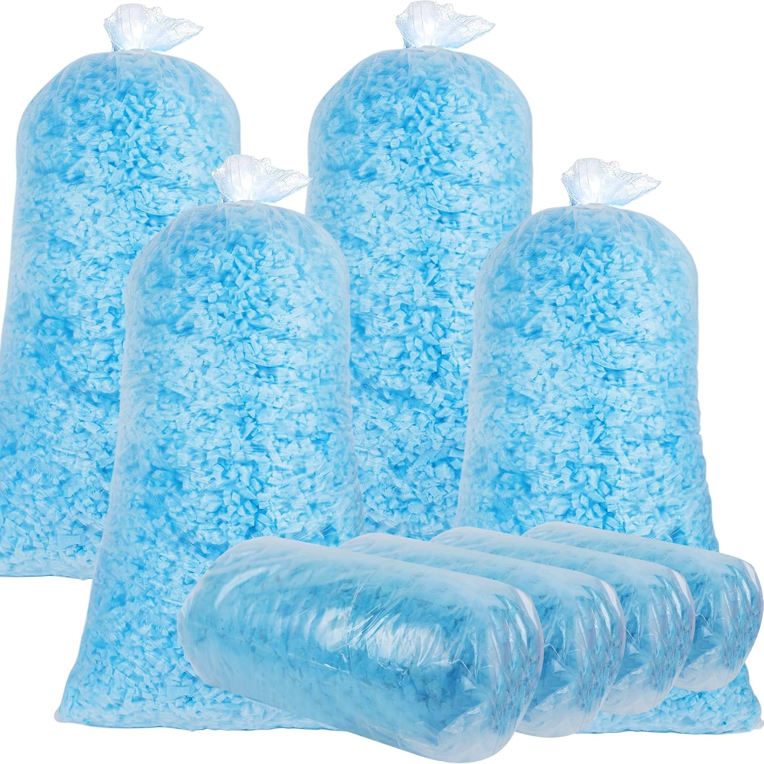 DR.DUDU 20 lbs Bean Bag Filler Foam, Shredded Gel Memory Foam Filling, Premium Soft and Comfortable Pillow Stuffing Foam for Couch Cushion Dog Bed Chair Arts Crafts Stuffed Animal