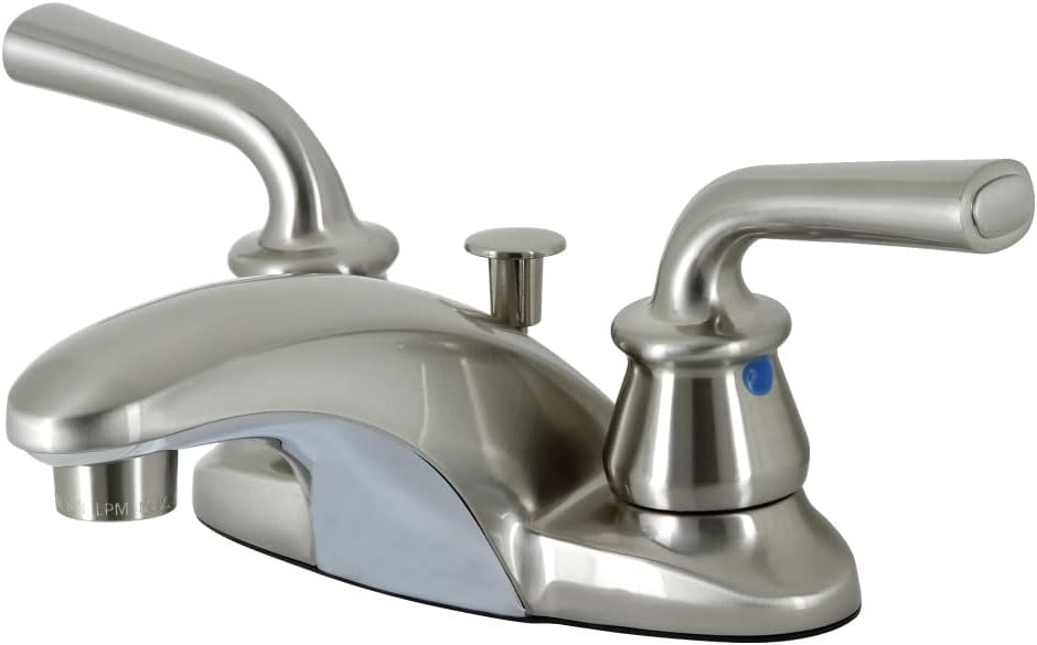 Kingston Brass FB621RXL Restoration 4-Inch Centerset Bathroom Faucet with Pop-Up Drain, Polished Chrome, 4-3/8