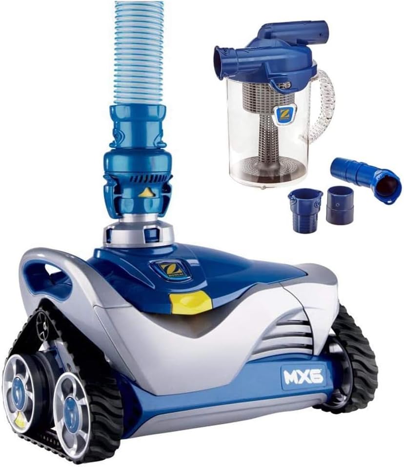 Zodiac MX6 Suction-Side In-Ground Pool Cleaner with Zodiac Cyclonic Leaf Canister, Cyclonic Suction and X-Trax for Extreme Maneuverability