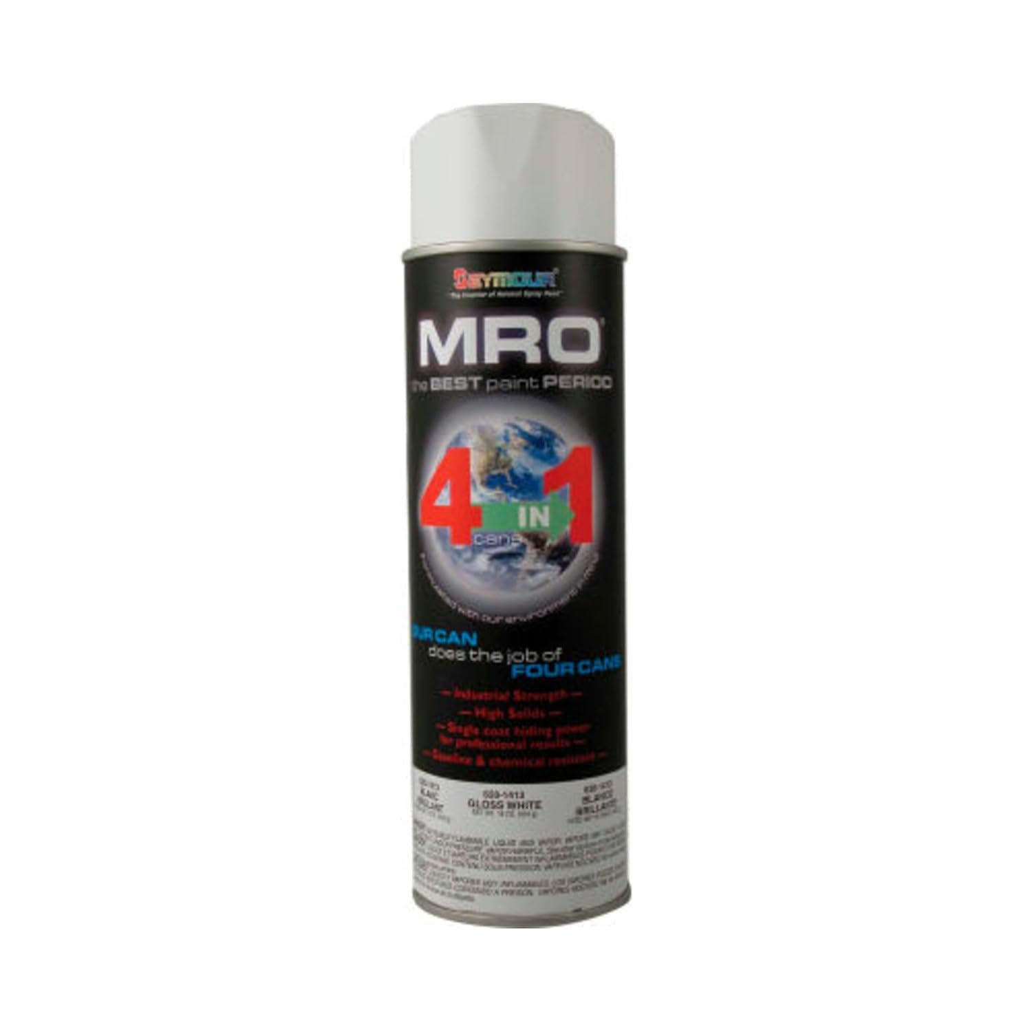 Seymour 620-1413 Industrial MRO High Solids Spray Paint, Gloss White 6-pack