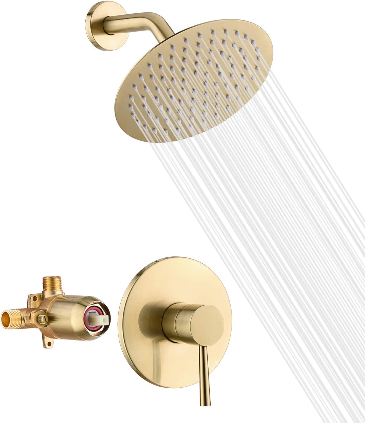 sumerain Black Shower Faucet, Matte Black Shower Fixtures Shower Mixer, Rough-in Valve Included