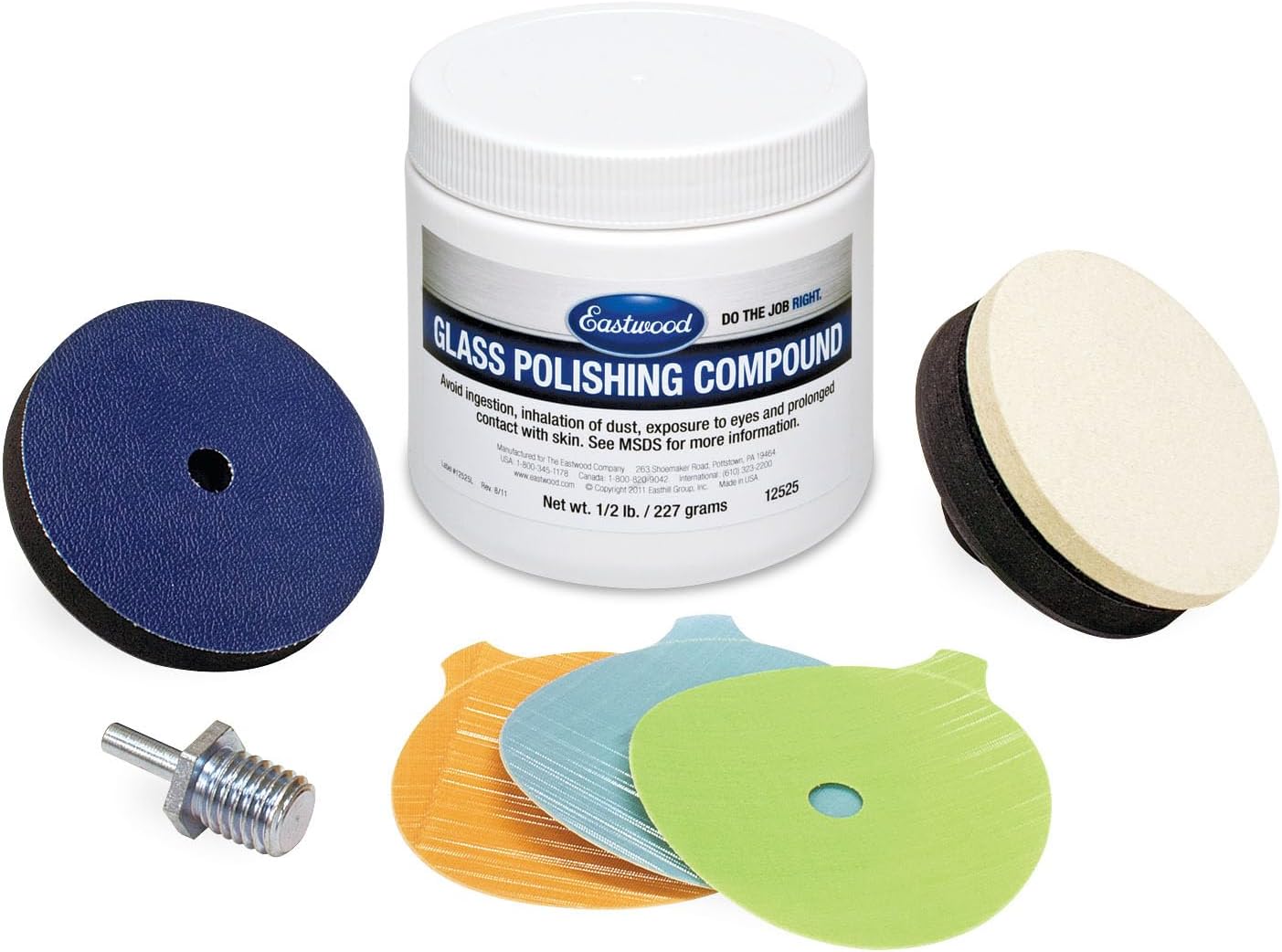 Eastwood Glass Polishing Kit for Automotive Windshield Deep Scratches