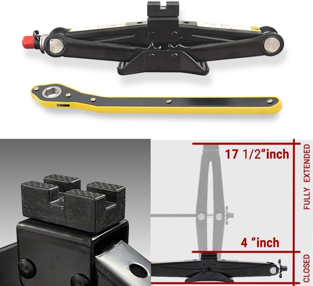 Modern Spare Tire Changing Kit for Audi A5 – Proprietary Scissor Jack Design with Audi-Specific Jack Head & High-Leverage Cross-Wrench System for Easy Storage